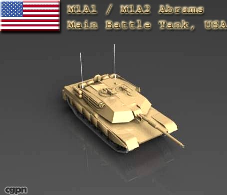 M1A1 M1A2 Abrams Main Battle Tank USA3d model