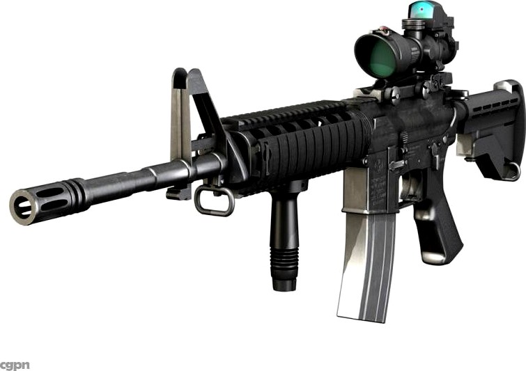 Colt M4A1 Sopmod ACOG3d model