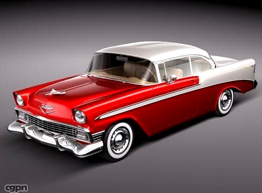 Chevrolet Bel Air 1956 hardtop coupe3d model