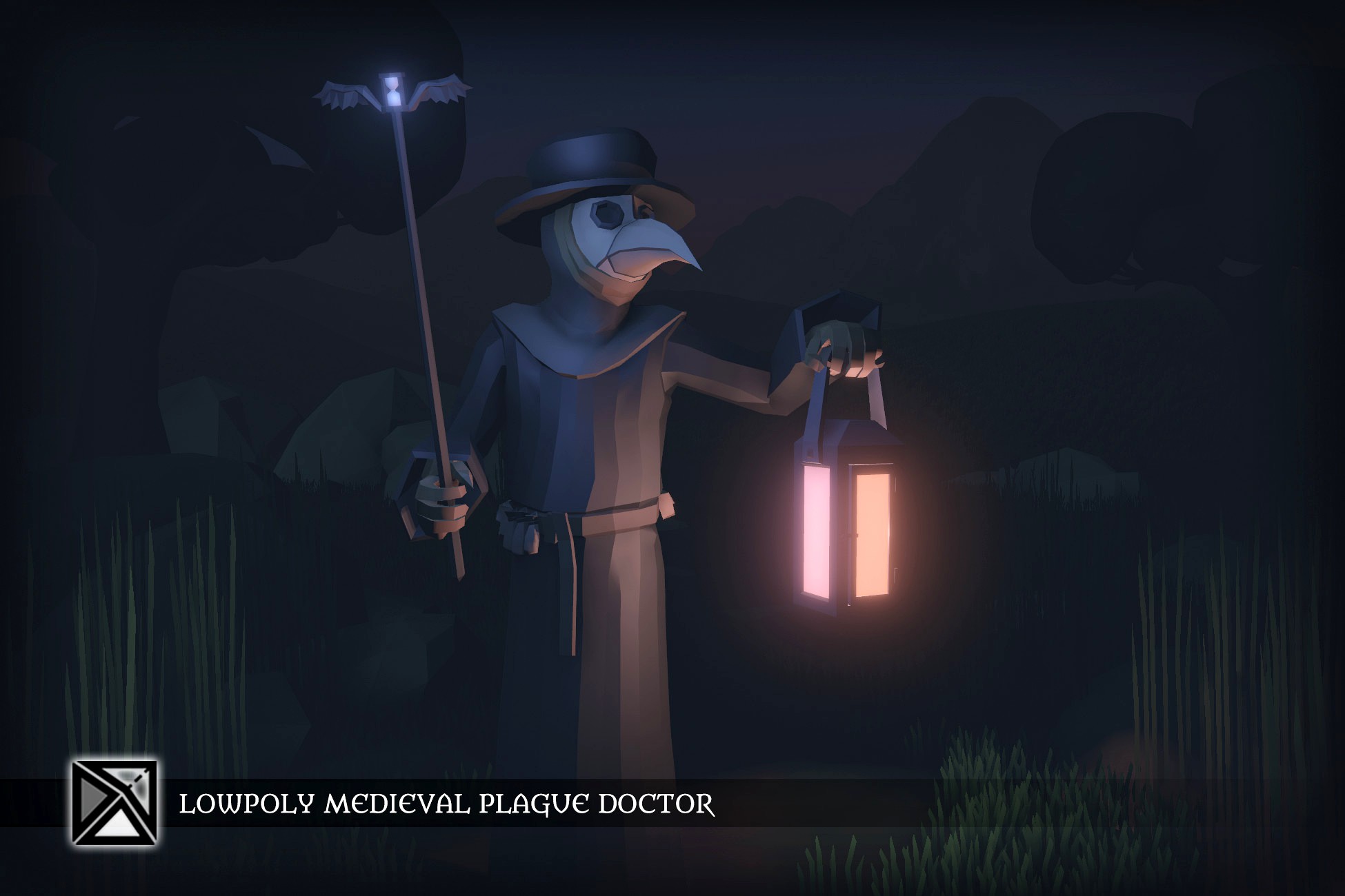 Lowpoly Medieval Plague Doctor - Free - MEDIEVAL FANTASY SERIES