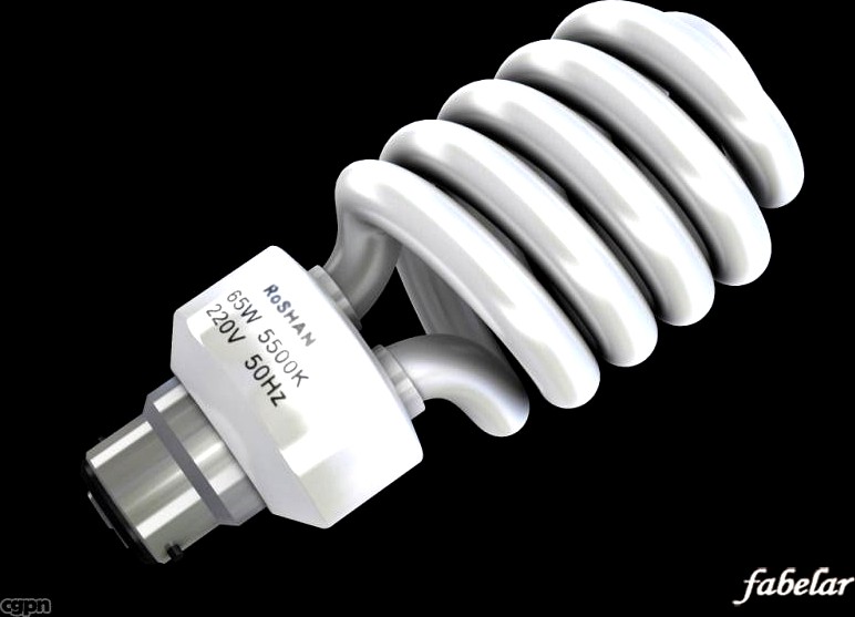 Energy saving bulb 23d model
