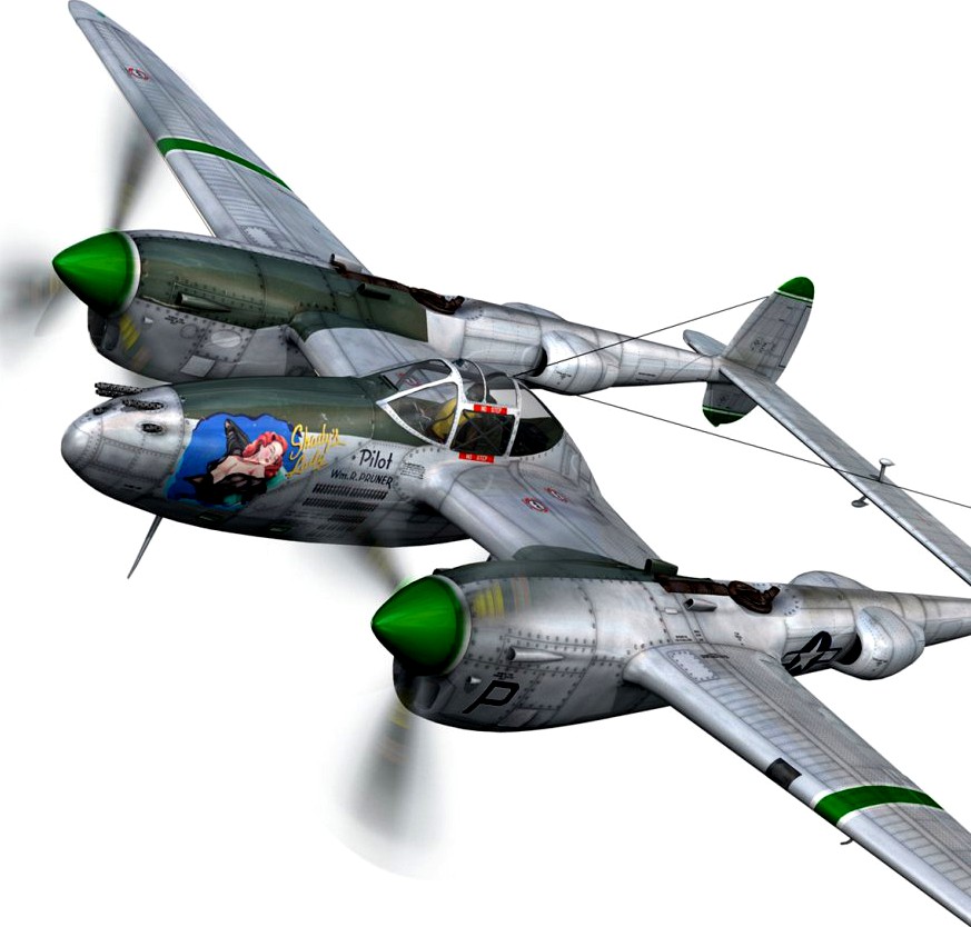 Lockheed P-38 Lightning - Shadys Lady3d model