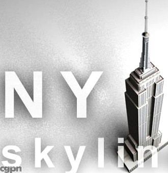 NY skyline - empire state building3d model