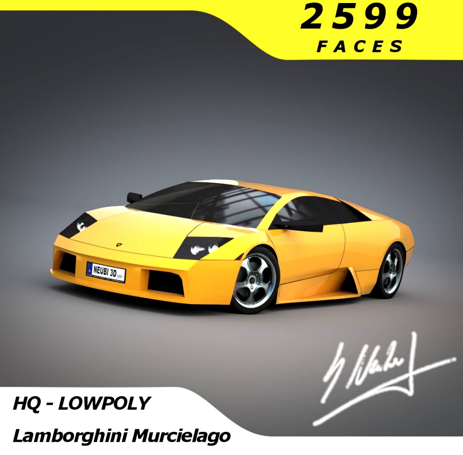 Lamborghini Murcielago HQ LowPoly3d model