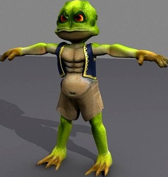Frog Cartoon3d model
