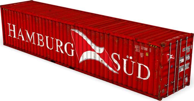 40ft Shipping Container - Hamburg Sued3d model