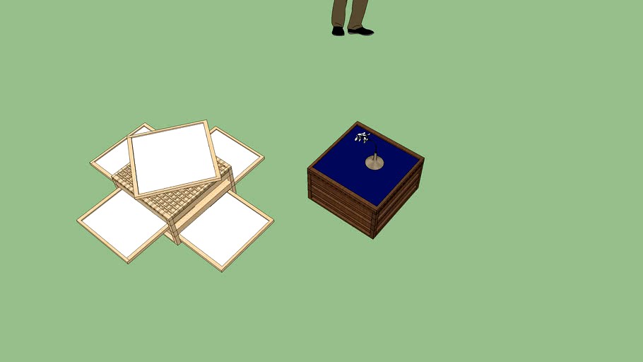 Table basse Tetra de Sculptures Jeux 3d model