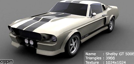 Shelby GT500 Eleanor3d model