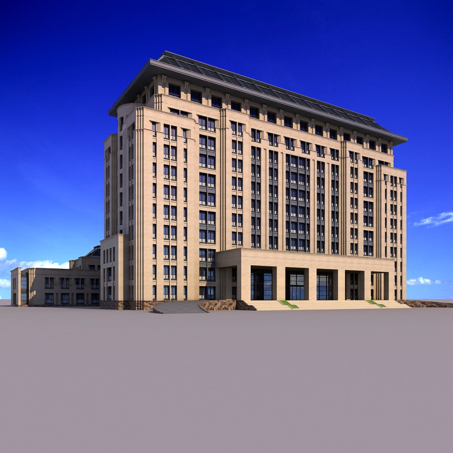 Classical office building3d model