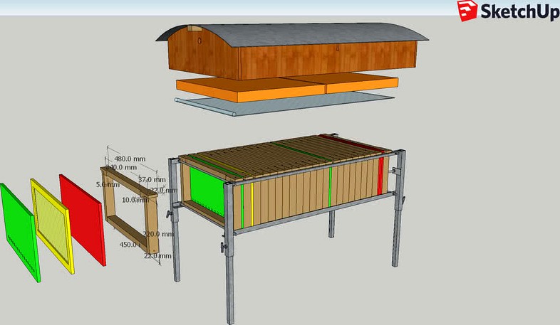 Ruche Extensible - Ruche en Livre - Ruche a Feuillets - Ruche Horizontale