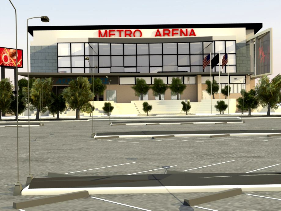 Metro Arena with Parking3d model