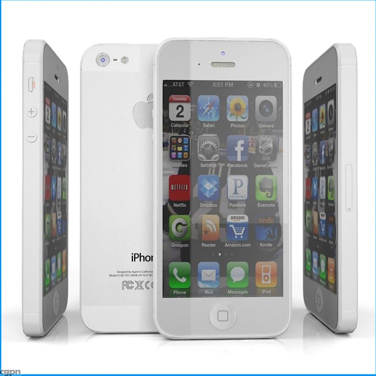 Apple iPhone 5 white3d model