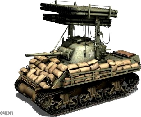 M4A3 Sherman Calliope3d model