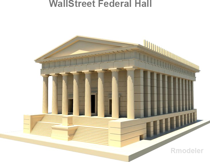 Wall Street Federal Hall3d model