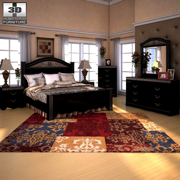 Ashley Constellations Poster Bedroom Set3d model