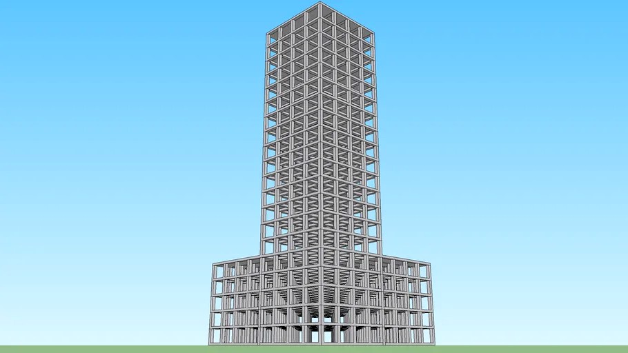 Barebones Concrete Box Beam Building