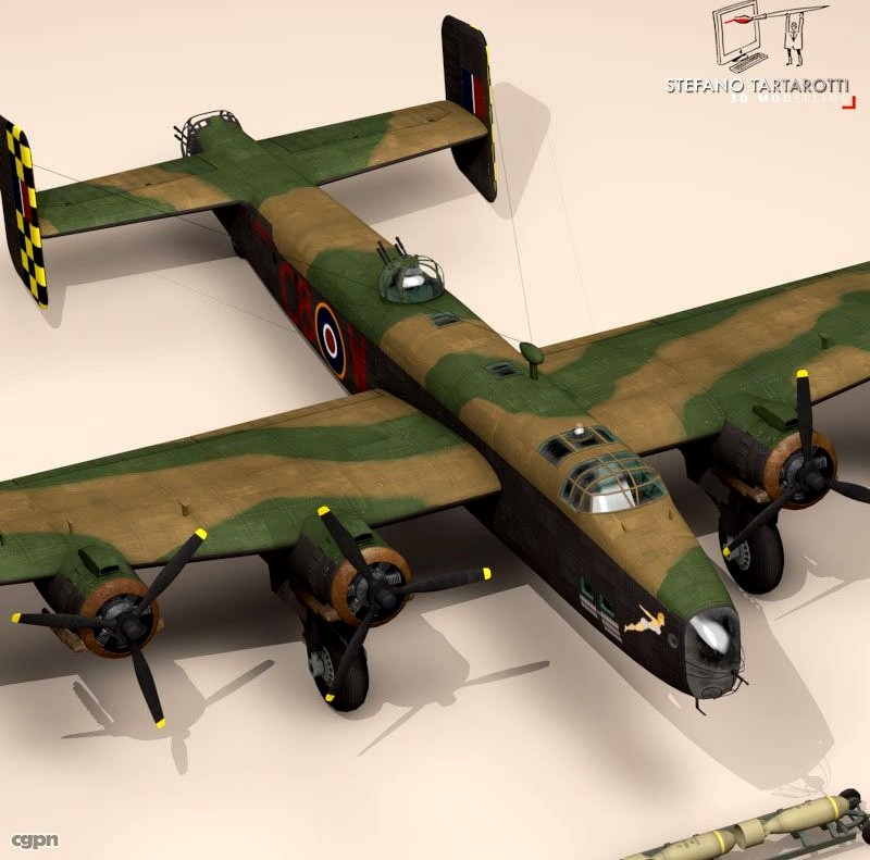 Handley page halifax MK3 RAF3d model