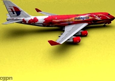 Boeing 747 Malaysia3d model