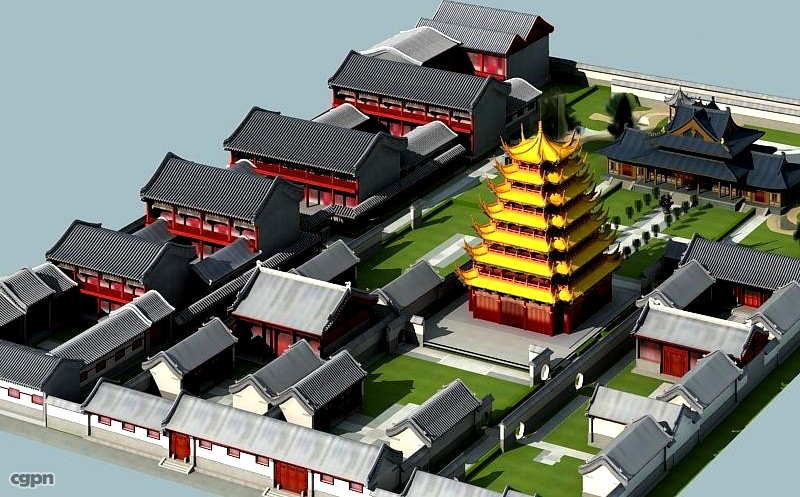 The Guanyinge Temple3d model