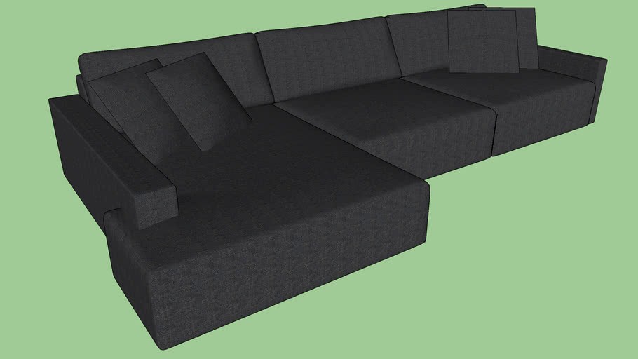 Crate & Barrel Lounge II 2Piece Sectional Sofa 3d model
