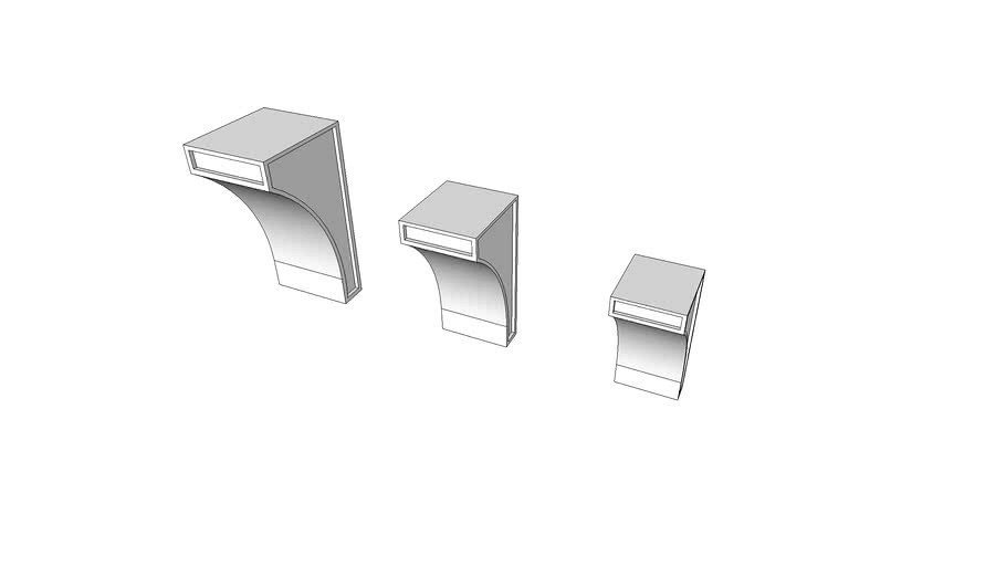 Small, Medium, & Large Corbel - Sample - RTACabinetStore.com