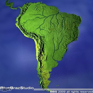 South America3d model