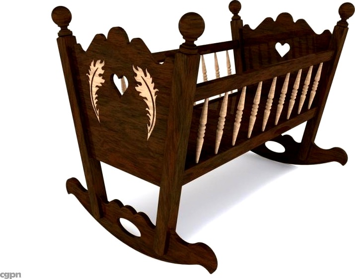 ROCKING BABY CRADLE3d model