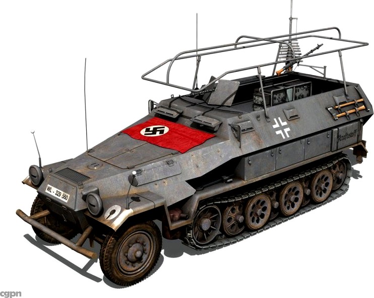 SD.KFZ 251/3 IV Ausf.A - Radio and Command Vehilce3d model