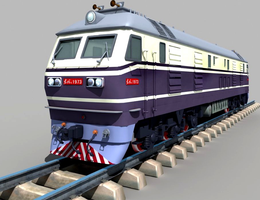 Dongfeng 11 Diesel Locomotive3d model