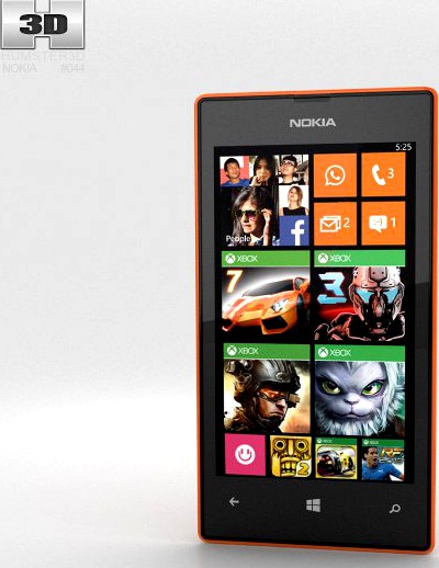 Nokia Lumia 525 Orange3d model