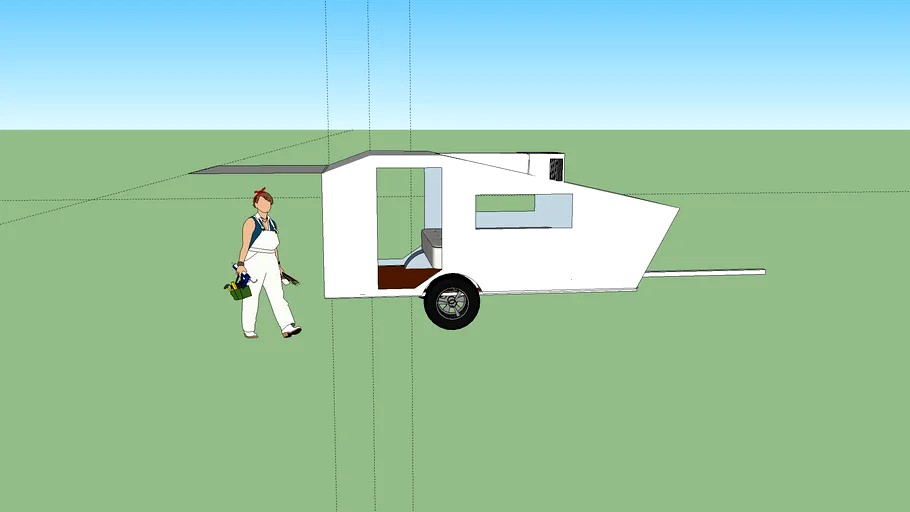 Teardrop camper built for 3