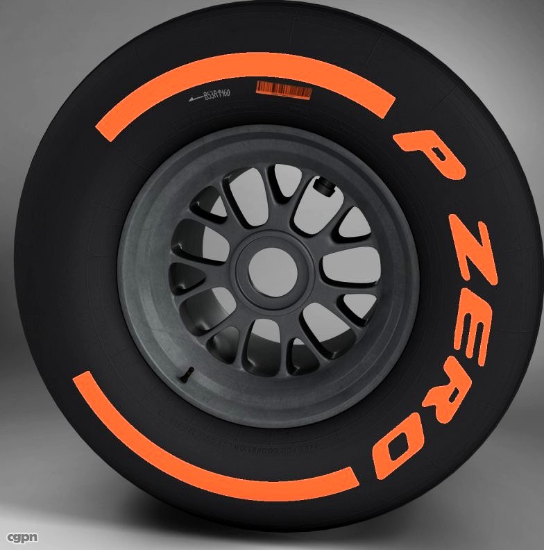 F1 tyre hard rear3d model