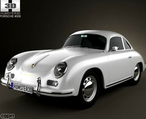 Porsche 356A coupe 19593d model