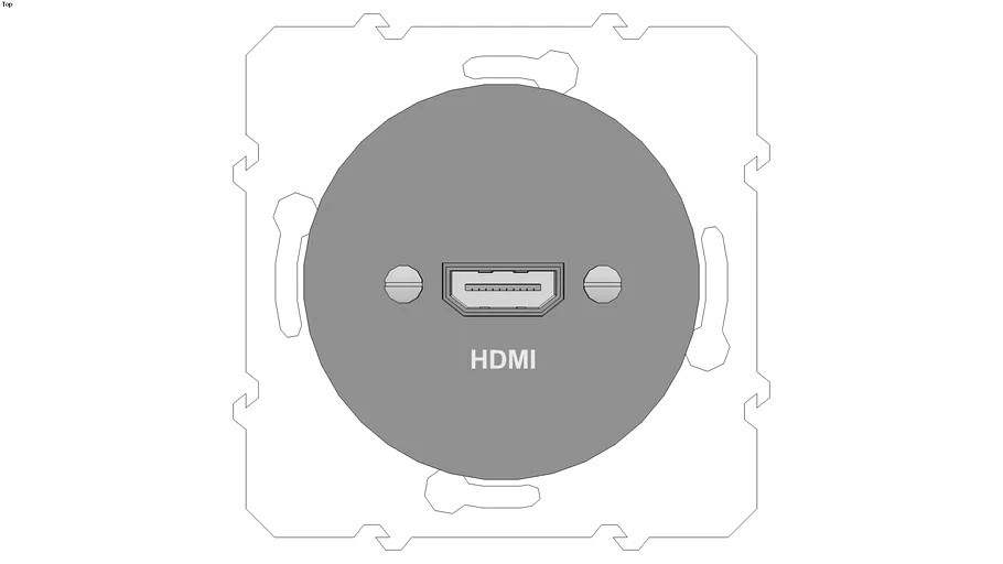 Odace HDMI type A, aluminium