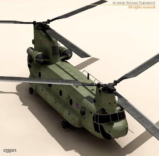 Ch-47 RAF Helicopter3d model