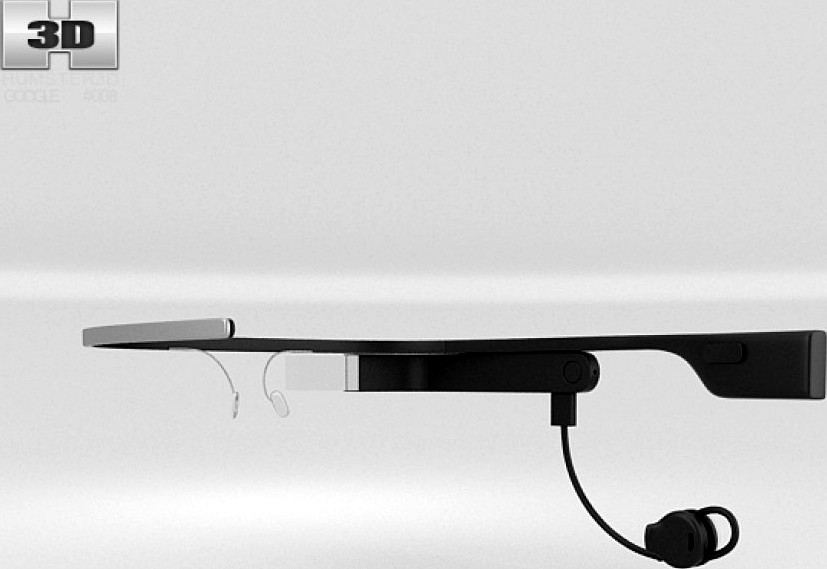 Google Glass with Mono Earbud Shale3d model