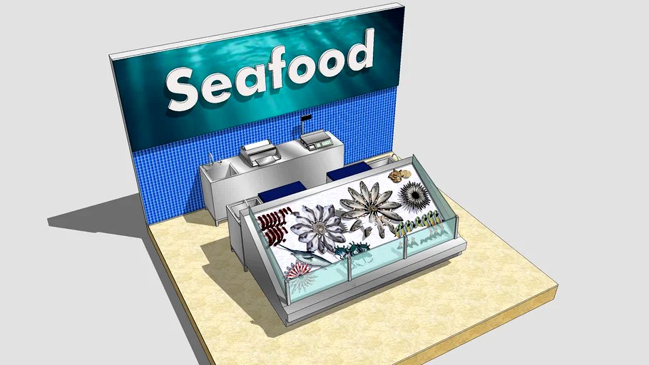 Supermarket Seafood Service Department - Süpermarket Balık Servis Reyonu