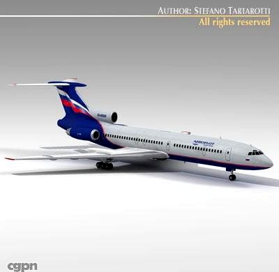 Tu-154 aeroflot3d model