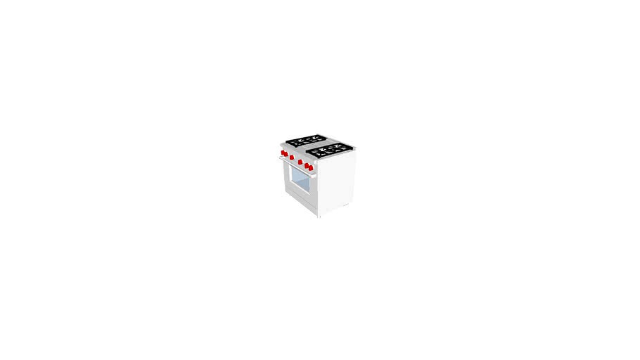 Wolf GR364G 36' Gas Range 4 Burners and Infrared Griddle 3d model