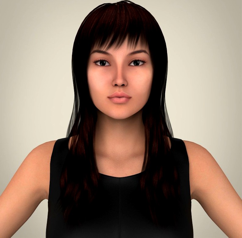 Realistic Young Pretty Lady3d model