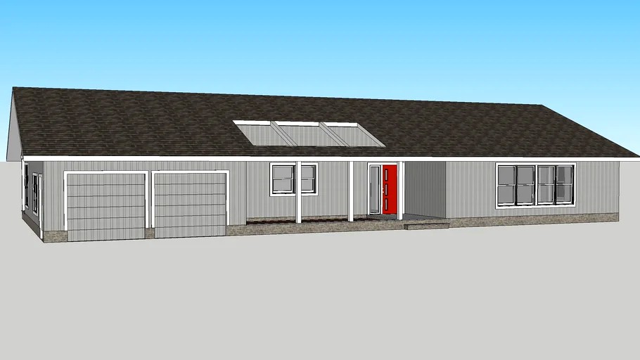 Contemporary ranch house (1960s-1970s suburban)