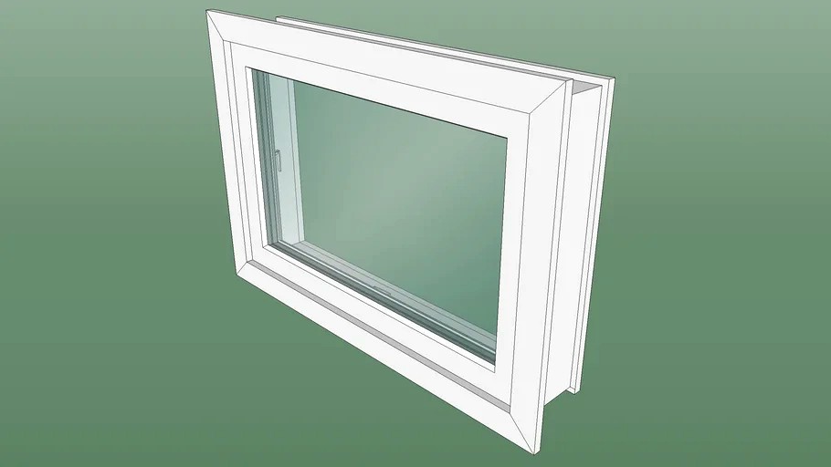Detailed Window with Triple Glazing and Multiple Opening Posibilities
