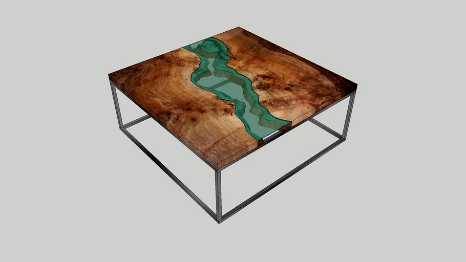 SQUARE WALNUT RIVER COFFEE TABLE