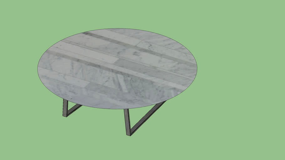 Coffee Table in Bianco Carrara Lithoverde Salvatori Dritto Side Ø90