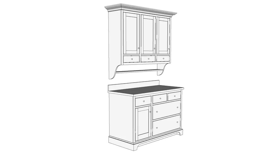 Country Style Cabinets With a Furniture Flair