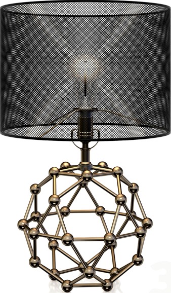 Regina Andrew Brass Model Molecule Lamp