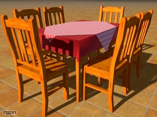 Dining Table 13d model