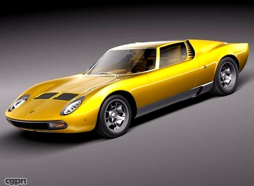 Lamborghini Miura P400 SV 1966-19733d model