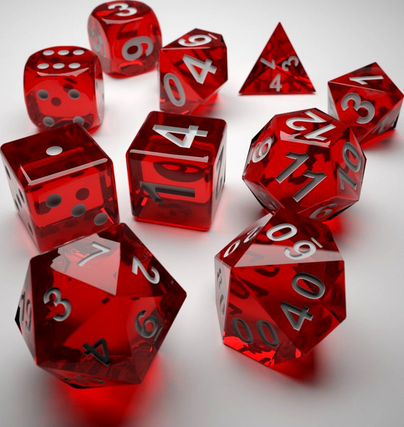 Role Playing Dice - Complete Set - 3D Print Ready3d model
