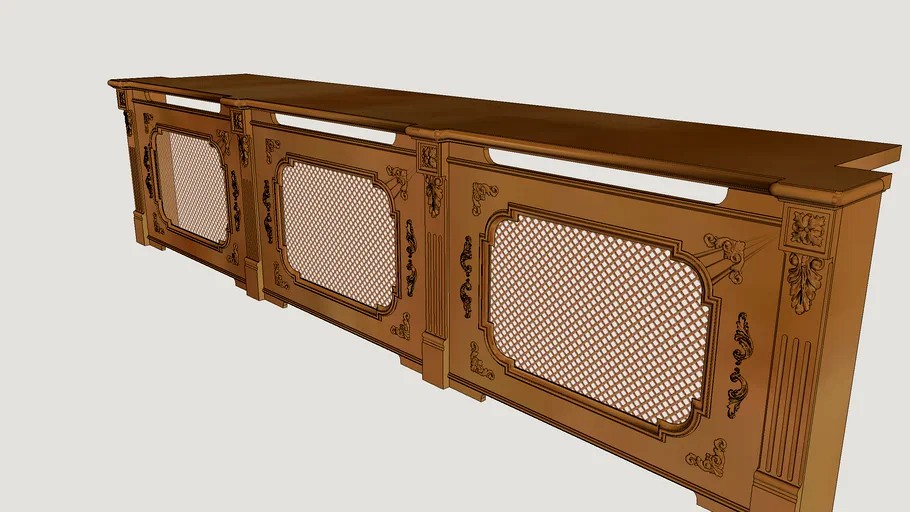 Деревянный экран на радиатор